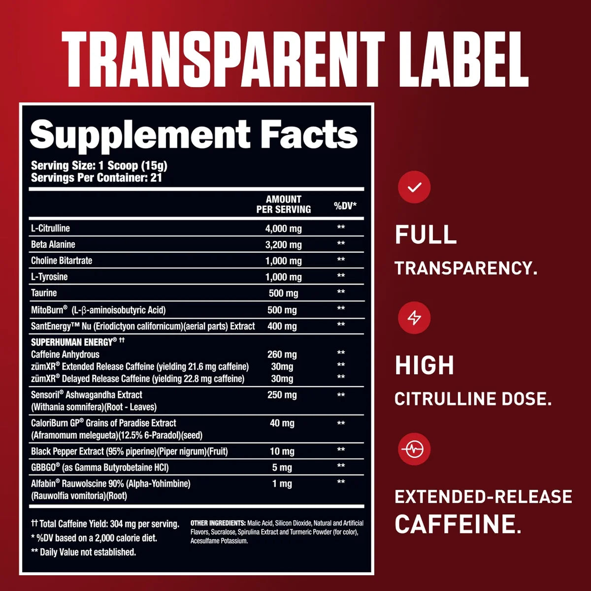 Alpha Lion SUPERHUMAN Burn Pre-Workout – Thermogenic, Energy, Pump & Focus