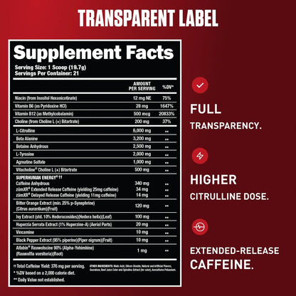 Alpha Lion SUPERHUMAN Extreme Pre-Workout