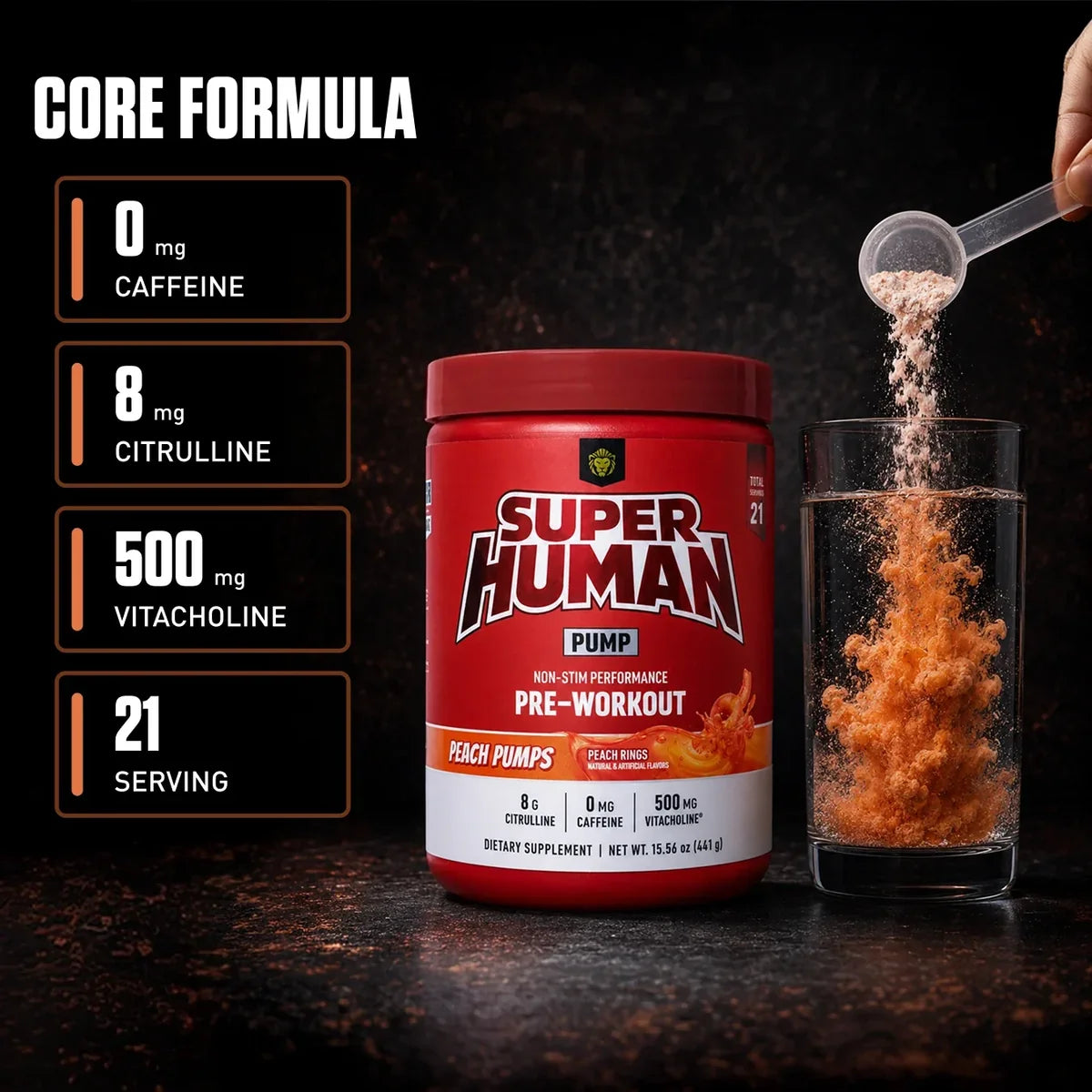 Alpha Lion SUPERHUMAN Pump – Stimulant-Free Pre-Workout