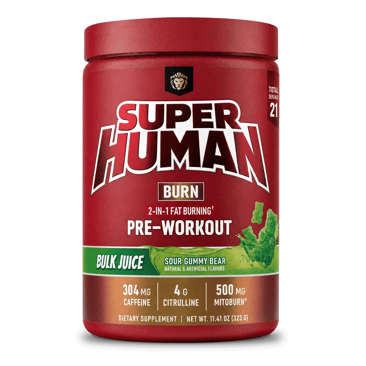 Alpha Lion SUPERHUMAN Burn Pre-Workout – Thermogenic, Energy, Pump & Focus