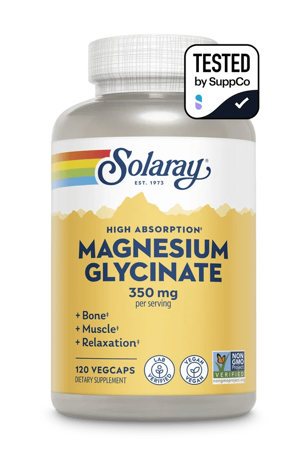 Solaray Magnesium Glycinate 350mg 120 Veg Caps - Mann Nutrition