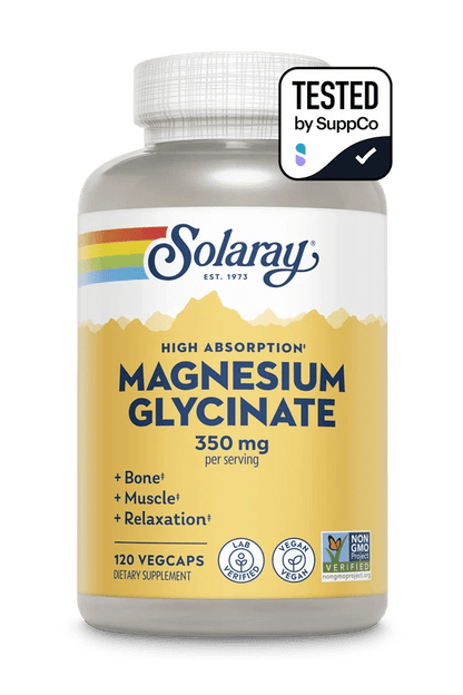 Solaray Magnesium Glycinate 350mg 120 Veg Caps - Mann Nutrition
