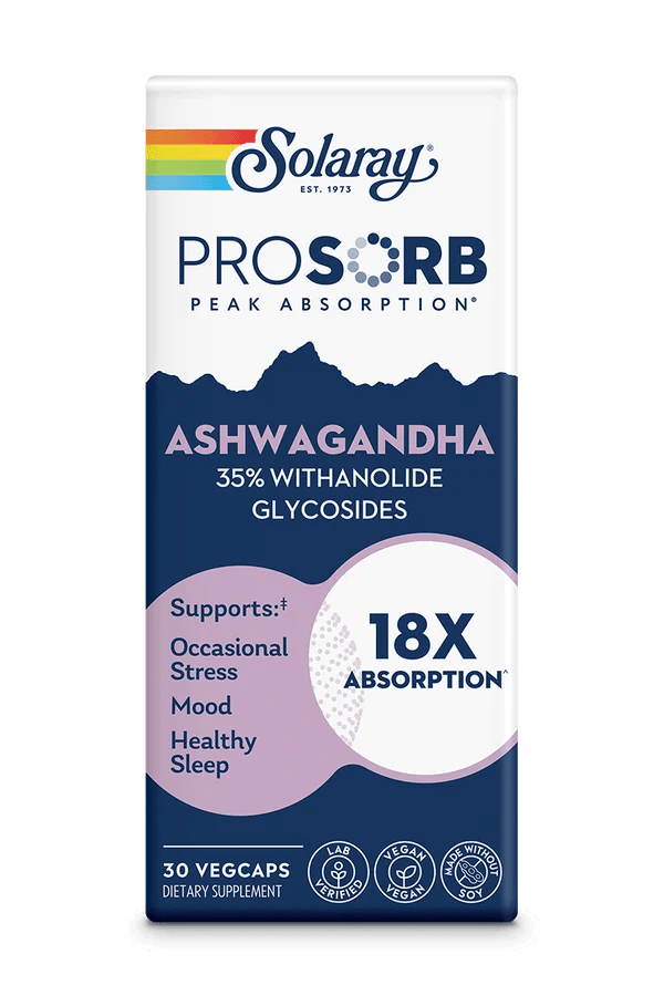 Solaray ProSorb Ashwagandha 18X 240mg | 30 VegCaps - Mann Nutrition