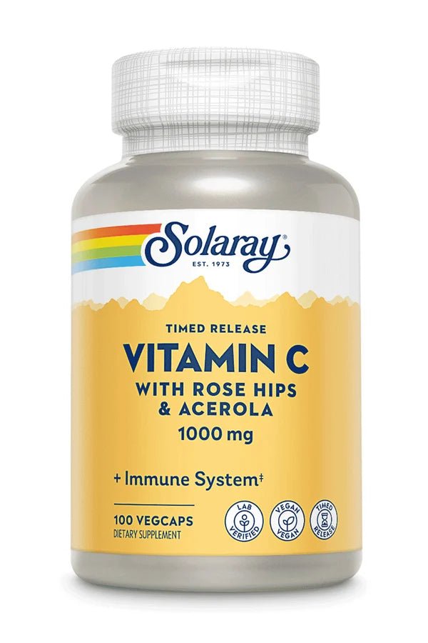 Solaray Vitamin C 1000mg |100 Veg Caps - Mann Nutrition