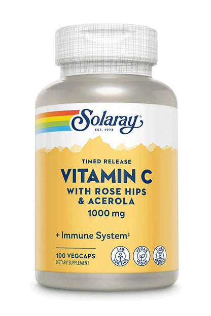Solaray Vitamin C 1000mg |100 Veg Caps - Mann Nutrition