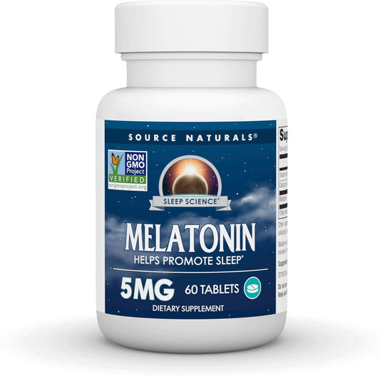 Source Naturals Melatonin 5mg 60 Capsules  - Mann Nutrition