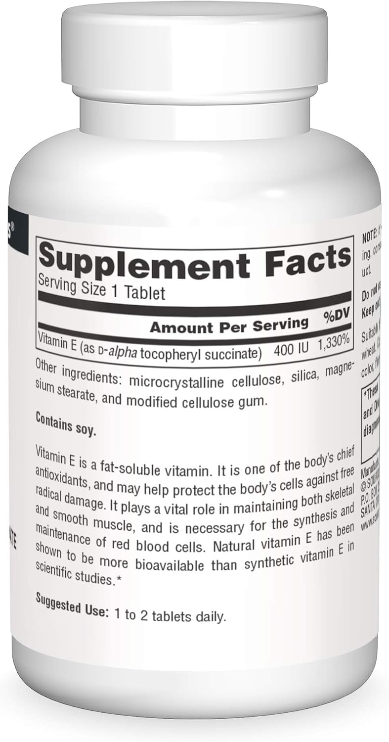 Source Naturals Vitamin E 400IU (50 Tabs) - Mann Nutrition