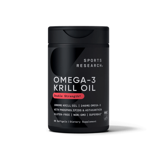 Sports Research Antarctic Krill Oil Double Strength 1000mg 60 Softgels - Mann Nutrition