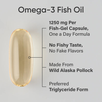 Sports Research Omega-3 Fish Oil 1250mg | EPA & DHA - Mann Nutrition
