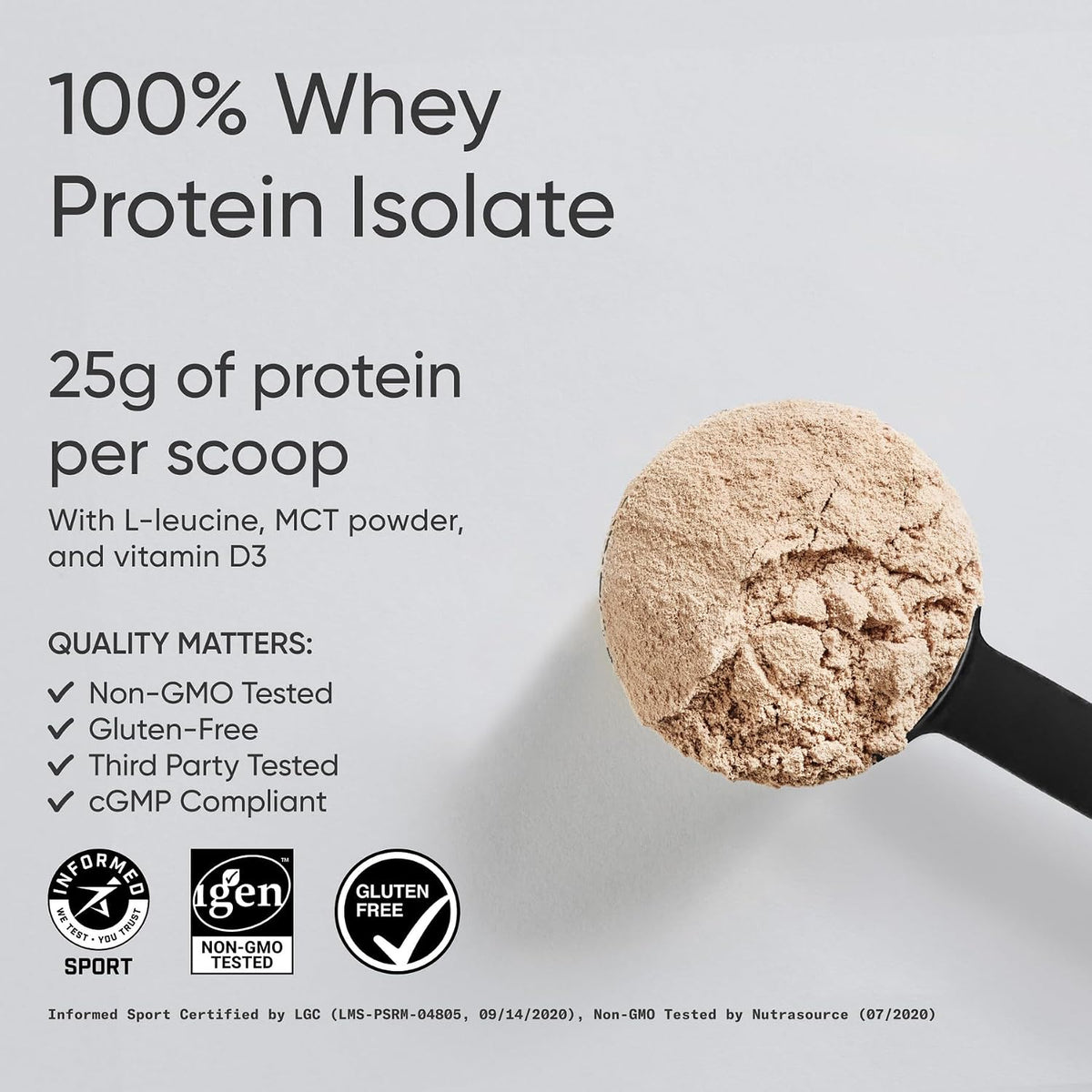 Sports Research Whey Protein Isolate – Dutch Chocolate | 25g Protein, 5.42 lb - Mann Nutrition