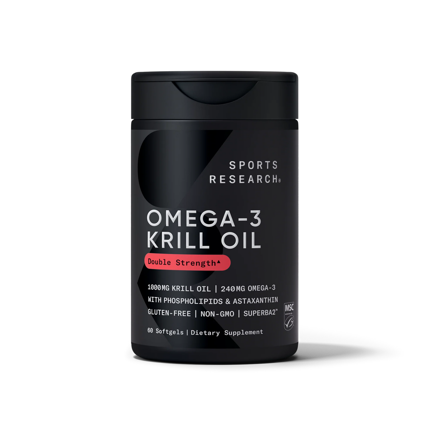 Sports Research Antarctic Krill Oil Double Strength 1000mg 60 Softgels