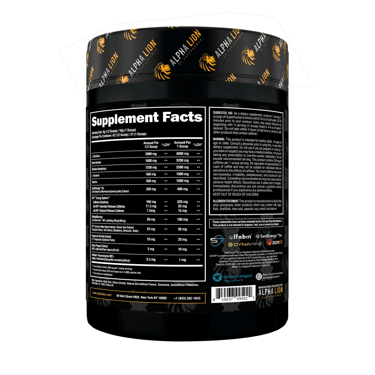 Super Human Extreme Pre - 21 Servings - Mann Nutrition