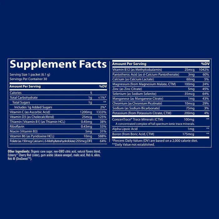 Trace Minerals Power Pak Essential Nutrient Support - 30 Packets  - Mann Nutrition