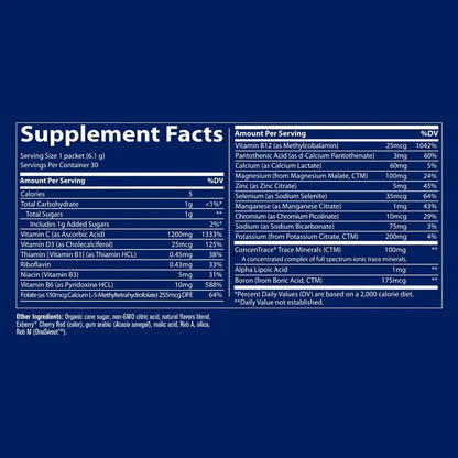 Trace Minerals Power Pak Essential Nutrient Support - 30 Packets  - Mann Nutrition