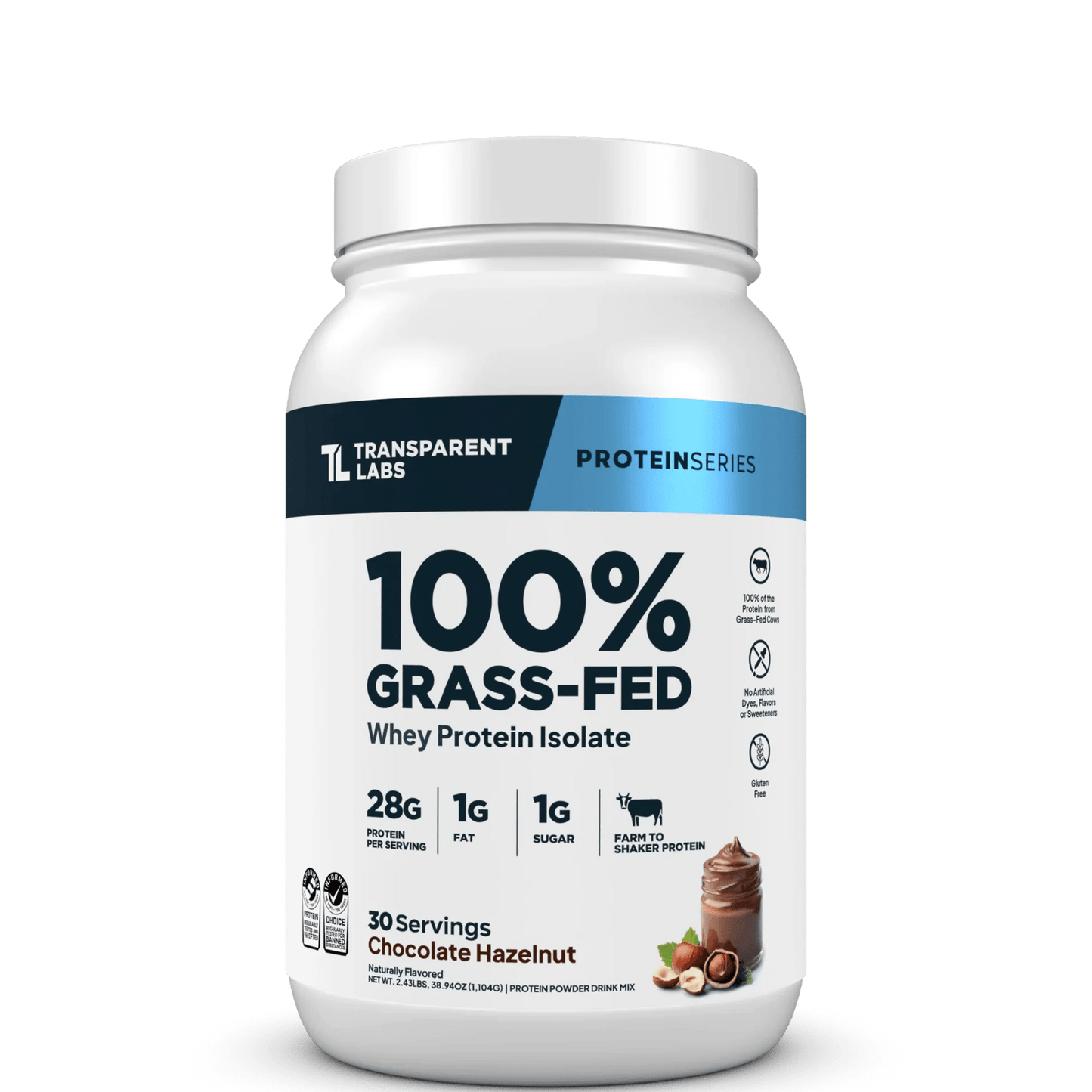 Transparent Labs 100% Grass Fed Whey Isolate (30 Ser)  - Mann Nutrition