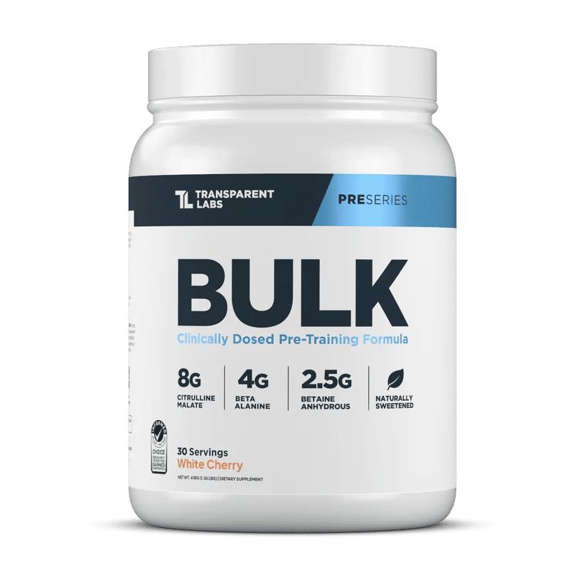 Transparent labs Bulk Pre-Workout -30 Servings - Mann Nutrition