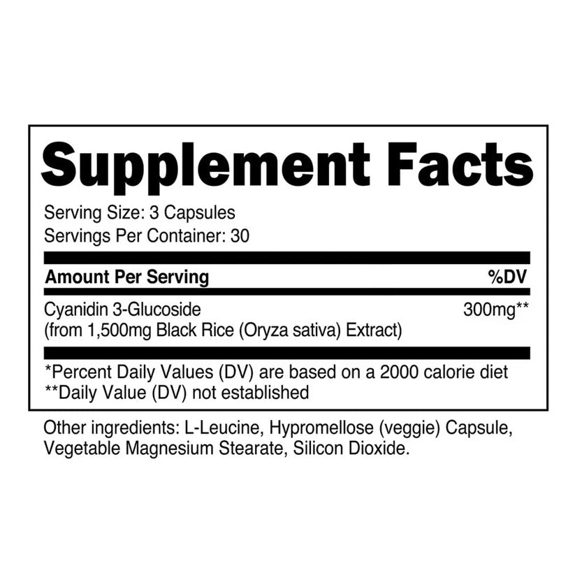 Transparent Labs Cyanidin 3 - Glucoside 90 Capsules  - Mann Nutrition