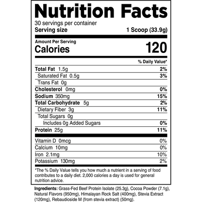 Transparent Labs Grass - Fed Beef Protein Isolate  - Mann Nutrition