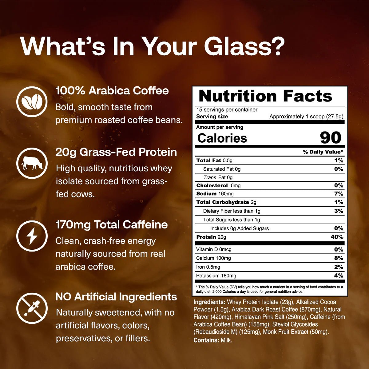 Transparent Labs Grass-Fed Protein Coffee Powder - Mann Nutrition