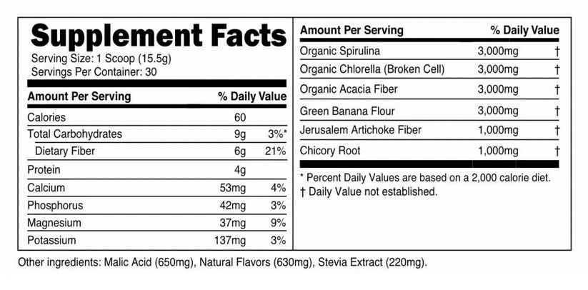 Transparent Labs Prebiotic Greens - Mann Nutrition