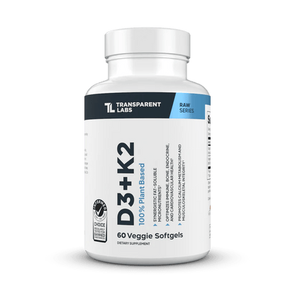 Transparent Labs Vitamin D3 and K2 Softgels | 60 Servings - Mann Nutrition