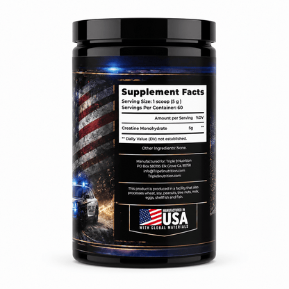 Triple 9 Nutrition Creatine Monohydrate 60 Servings - Mann Nutrition