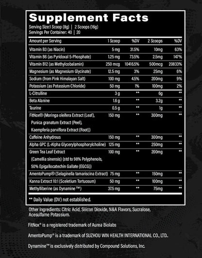 Triple 9 Tactical Grade Pre Workout - Mann Nutrition