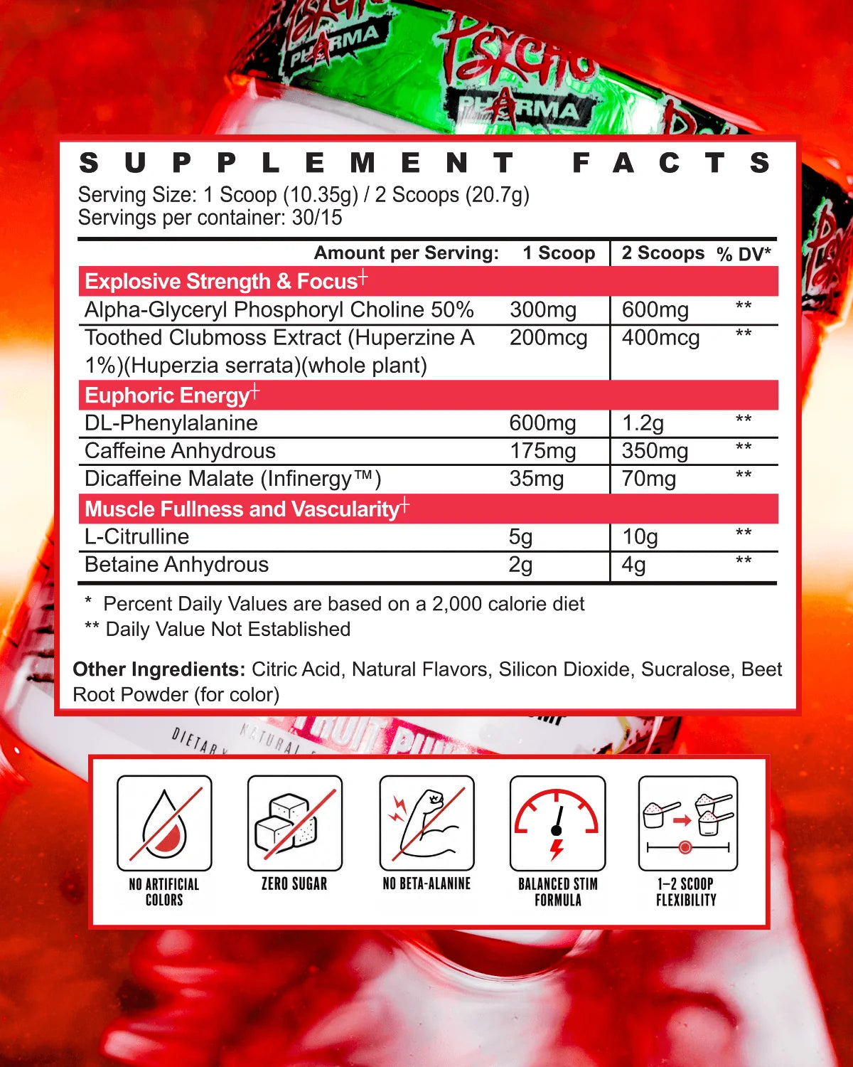 Psycho Pharma VITALS Pre-Workout | Energy, Pump & Focus