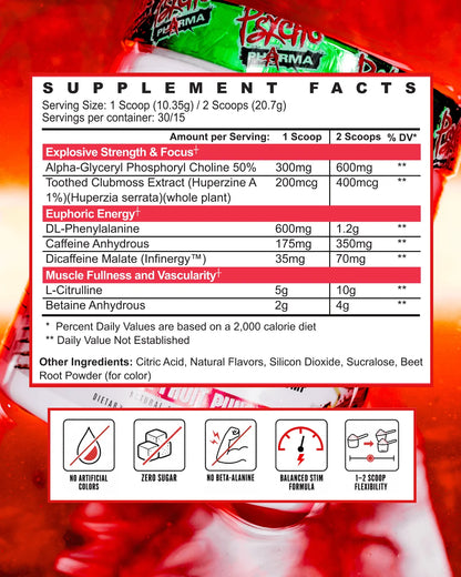 Psycho Pharma VITALS Pre-Workout | Energy, Pump & Focus