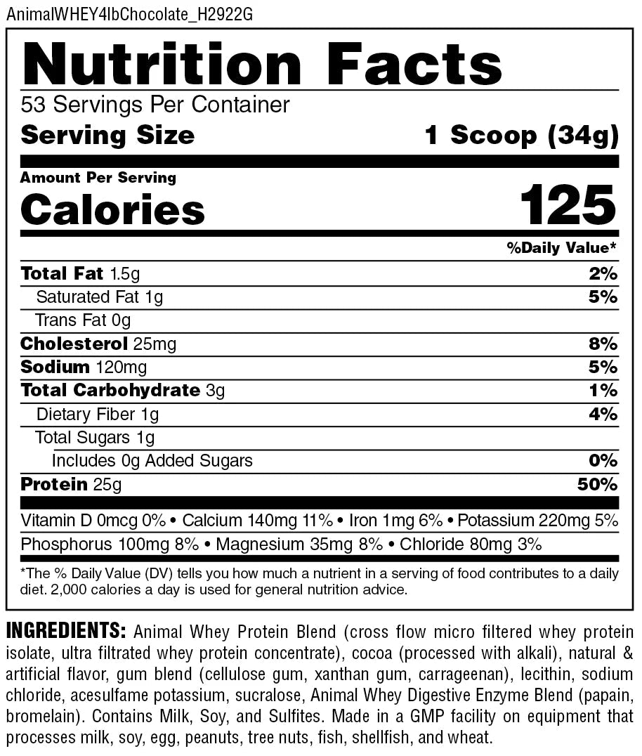 Universal Nutrition Animal Whey Protein – Iso Whey Protein Blend 4 lb - Mann Nutrition