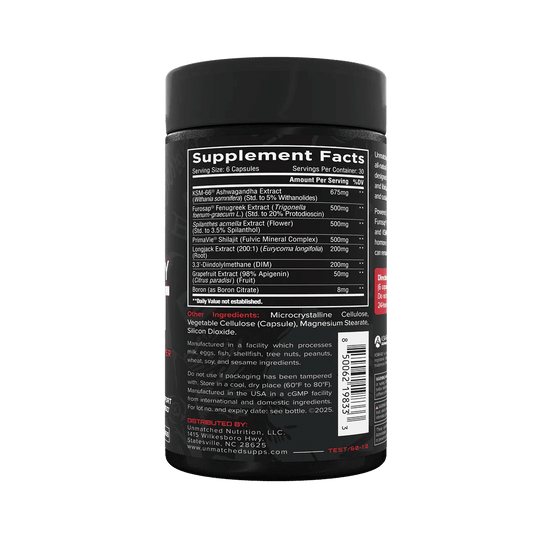 Unmatched Longevity Test Maximum Strength 180 Caps  - Mann Nutrition