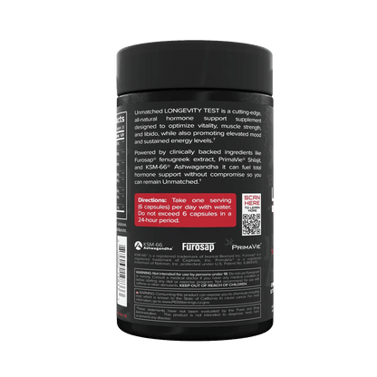 Unmatched Longevity Test Maximum Strength 180 Caps  - Mann Nutrition