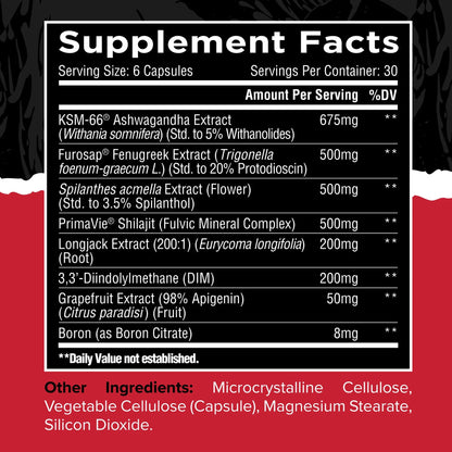 Unmatched Longevity Test Maximum Strength 180 Caps  - Mann Nutrition