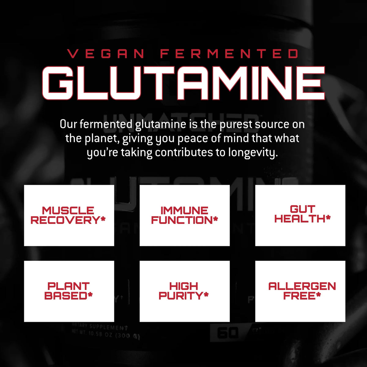 Unmatched Supps Glutamine Powder 300G - Mann Nutrition