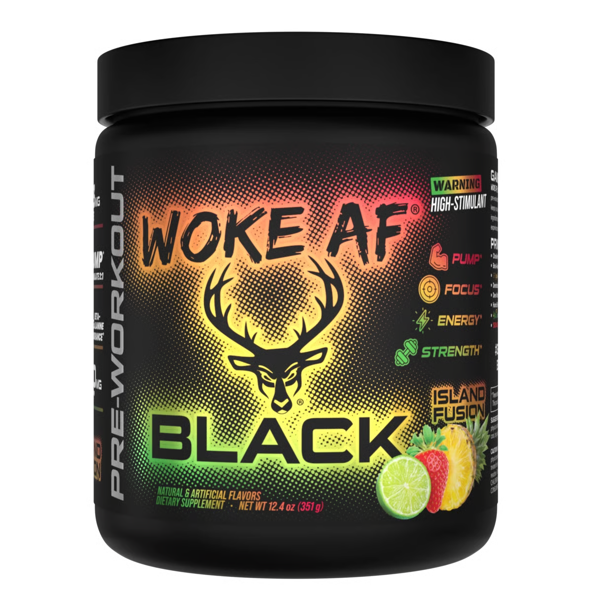 Bucked Up WOKE AF Black High-Stim Pre-Workout