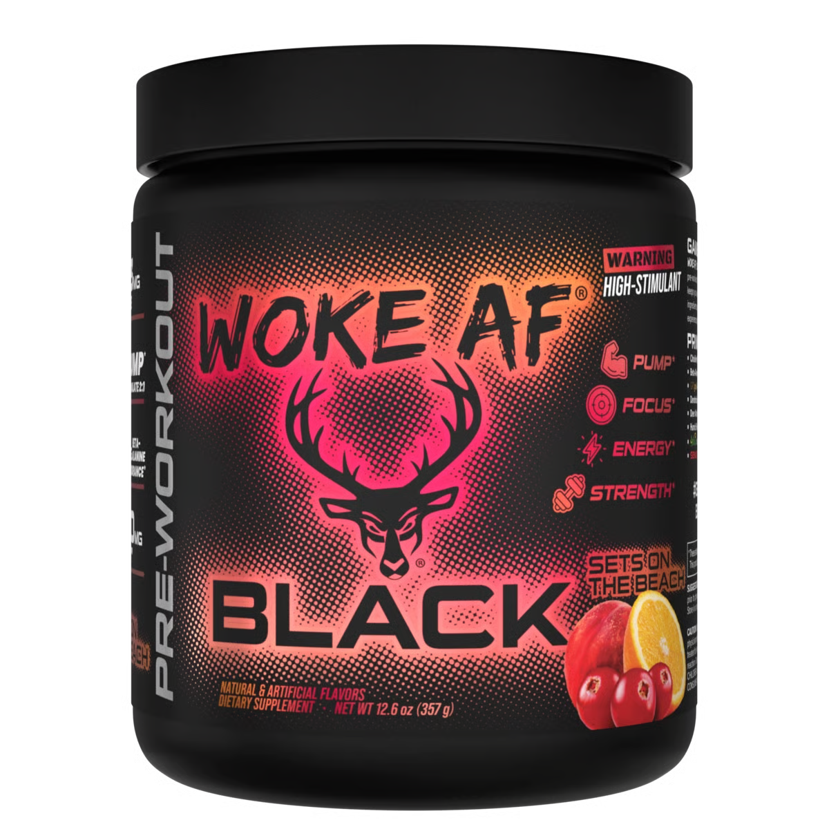 Bucked Up WOKE AF Black High-Stim Pre-Workout