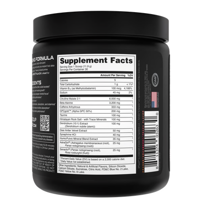Bucked Up WOKE AF Black High-Stim Pre-Workout