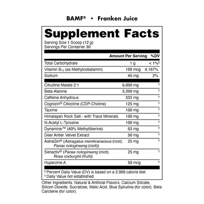 Bucked Up BAMF High-Stimulant Nootropic Pre-Workout