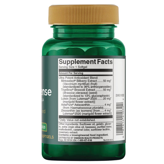 Vision Defense Eye Health Formula - Featuring Lutemax 2020 SWU1032- Mann Nutrition