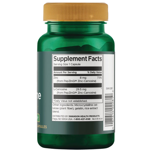 Zinc Carnosine - Featuring PepZinGI SWU281- Mann Nutrition